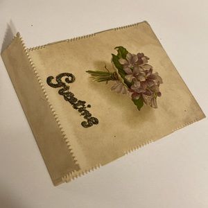 Sweet Antique Embossed Easter Greeting Card